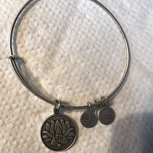 Silver Lotus Alex & Ani bracelet